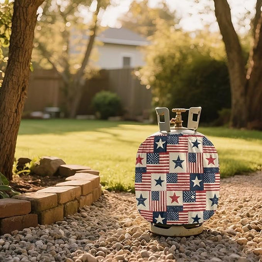 Propane Tank Cover 20lb Gas Tank Cover Outdoor 600D Heavy Duty Waterproof Covers Fits Standard 20 lb Cylinder, 13.7'' x 16.5'' Cat Flower
