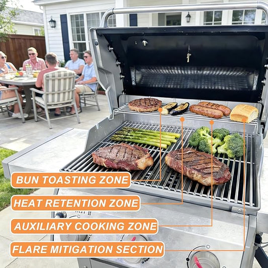 7641 Warming Rack for Weber GS4 II/I Spirit 300 SER Spirit 400(2025 Y) Weber Spirit 2 Grill Parts for Webber Genesis Silver Gold B/C, 91289 Upper Rack for Webber Genesis 1000-5500, 304 Stainless Steel