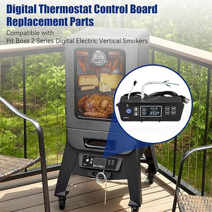 Control Board Replacement Part for PitBoss 2Series Electric Vertical Smoker | Digital LCD Display Thermostat Controller Replacement 80028, Compatible with Pit Boss Electric Vertical Smoker PBV2D1
