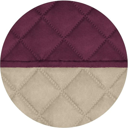 PureFit Reversible Quilted Sofa Cover, Water Resistant Medium Slipcover Furniture Protector, Washable Couch Cover with Non Slip Foam and Elastic Straps for Kids, Dogs, Pets (Loveseat, Wine/Beige) | Wine/Beige, Water Resistant Couch Protector, Washable ...
