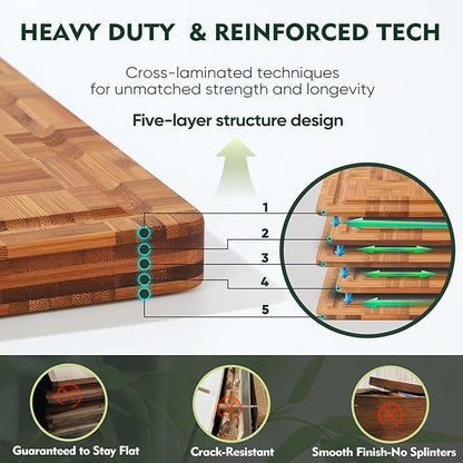 Heavy Duty Bamboo Cutting Boards Best Non Toxic Book Checkered Wood Cutting Boards for Kitchen Solid End Grain Wood Chopping Board Large Butcher Block