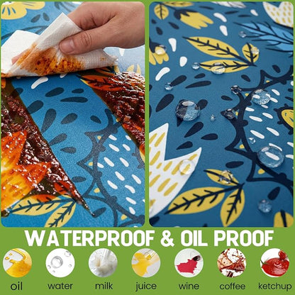 Picnic Table Cover with Bench Covers Waterproof Elastic Rectangle Tablecloth Camping Essentials Supplies Rv Car Travel Gear Must Haves Accessories Fitted Table Cloth Outdoor Road Trip Camper Gifts 6ft