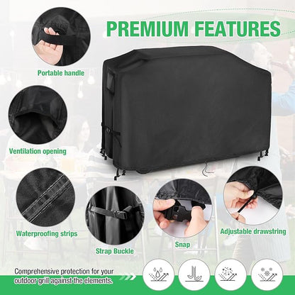 Grill Cover for Blackstone 2357, 28" 2-Burner Propane Griddle | 57 inch Waterproof Outdoor Grill Cover Barbecue Cover for Omnivore Adventure Ready Griddle- 57" L x 22" W x 33" H inch