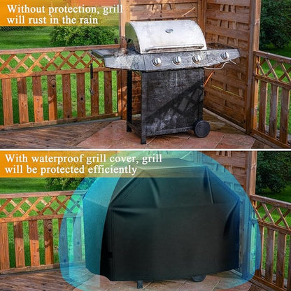 Aoretic Grill Cover, 72 inches 600D Heavy Duty BBQ Gas Grill Cover, Waterproof,Anti-UV Material for Weber Char-Broil Monument, Brinkmann Dyna-glo Nexgrill Megamaster MASTERCOOK (SKZ)