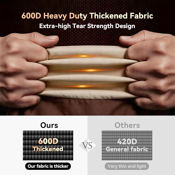 600D Heavy Duty Waterproof Extra Large Grill Cover, Fits for 86 Inch Island with Center Grill Head, Tear & Fade Resistant Outdoor Kitchen Cover with Buckle, Drawstring, Air Vent, Beige & Brown