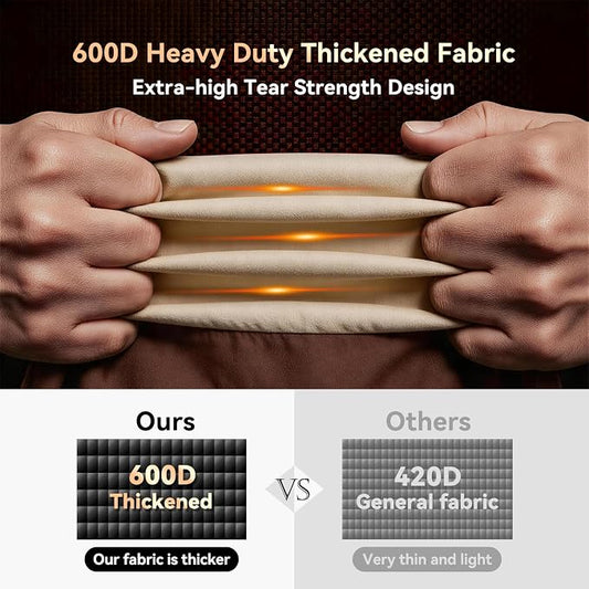 600D Heavy Duty Waterproof Extra Large Grill Cover, Fits for 98 Inch Island with Center Grill Head, Tear & Fade Resistant Outdoor Kitchen Cover with Buckle, Drawstring, Air Vent, Beige & Brown
