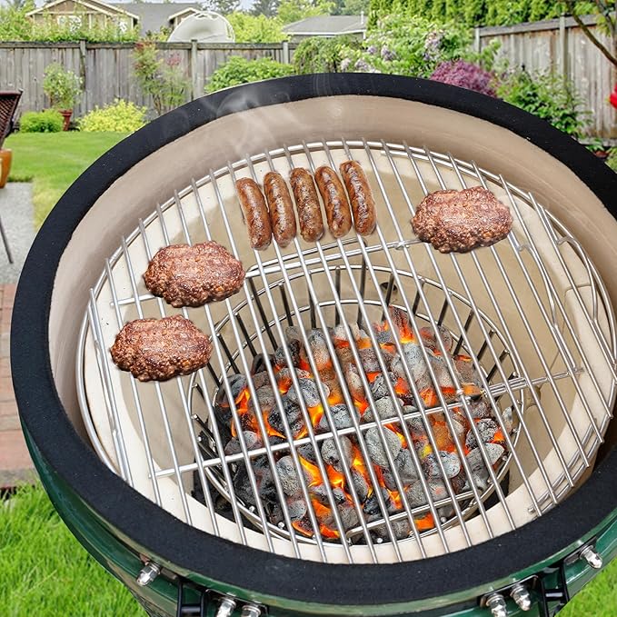 onlyfire Charcoal Ash Basket Stainless Steel Charcoal Holder with Handles, Fits Kamado Joe-Joe Junior Grill