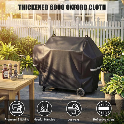 Grill Cover for Pit Boss Navigator 1600M Pellet Grill - 600D Heavy Duty Cover Compatible with PitBoss Competition Series 1600 PB1600CS,Titan Wood Pellet Grill,Pro Series 1600 Elite Grill