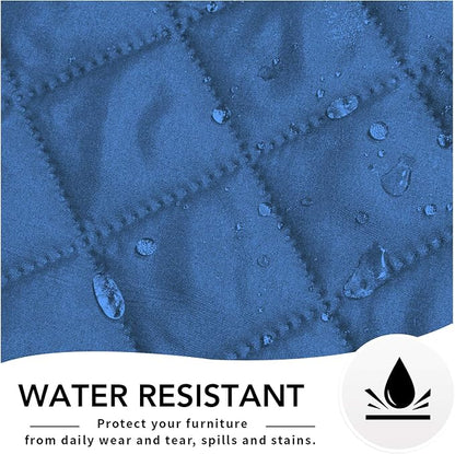 Easy-Going Reversible Couch Cover, Oversized Recliner, Blue/Ivory | Machine Washable Slipcover For Dogs, Water Resistant Furniture Mat For Living Room, Non-Slip Sofa Cover, Pet Friendly