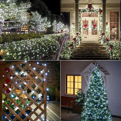 Brizled White Christmas Lights Outdoor, 78.74ft 240 LED Mini String Lights | Connectable; 8 Modes; Waterproof; Plugin Twinkle Fairy Lights Christmas Tree Light for Indoor Outside Xmas Garden Decor