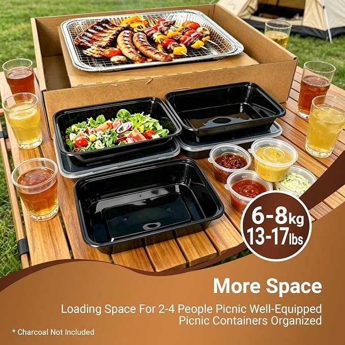 Disposable Charcuterie Board with Lids 5 Sets, Extra Large Portable Catering Pastry Tray, Serving Cardboard Platters for Travel Party Camp Beach Picnic 5-8 People 17.5"x13.5"x3.5"