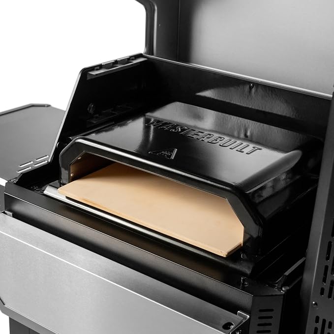 Masterbuilt® Gravity Series Outdoor Pizza Oven Accessory insert with Ceramic Pizza Stone, Porcelain-Coated Exterior with Stainless Steel Interior in Black, Model MB20181722