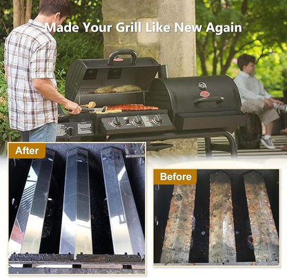 Heat Plates Replacement Parts for Char Griller 5050 5650 3001 E3001 3072 5072 3070 Grills, 3-Pack Stainless Steel Flame Shields for Chargriller 5050 5650 Char Griller 100001 Replacement Part