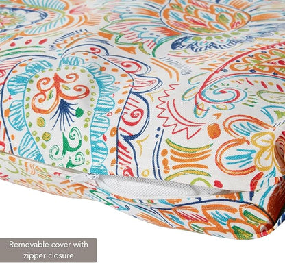 Outdoor Reversible Chaise Lounge Chair Cushion, Jubilee