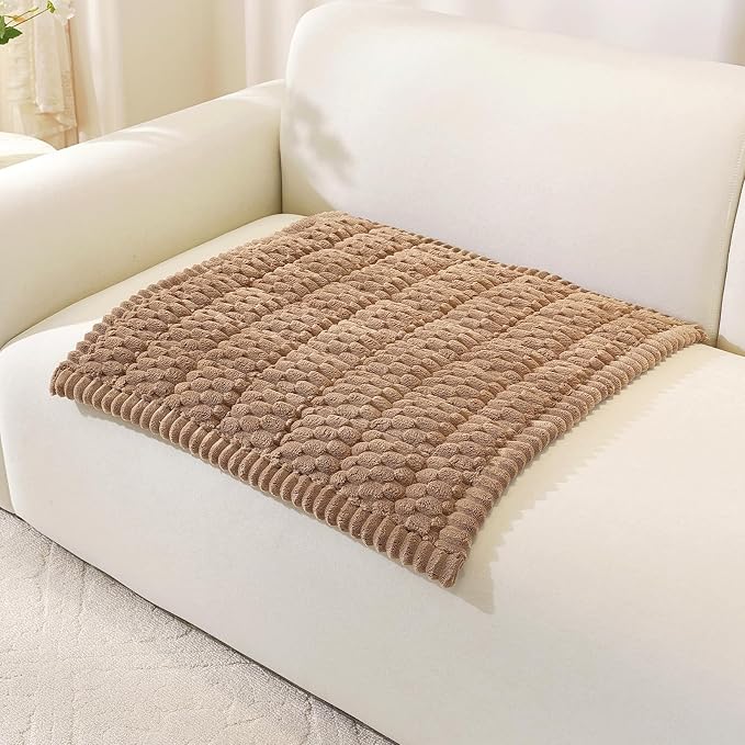 OstepDecor Couch Cover for Dogs, Washable Non Slip Sofa Cover for Pets | Soft Couch Covers for Sofa, Loveseat and Sectional, Furniture Protector Against Pet Hair & Dirt (27.6" x 27.6", Brown)