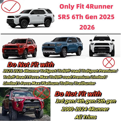 Front Grills Led Lights Fit for 2025 2026 Toyota 4Runner SR5 6th gen | 6th gen Grill Grille Light Accessoris (For SR5 only )