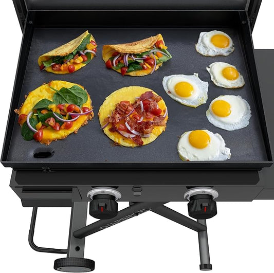 Charbroil 22" Performance Series Folding Cart 2-Burner Portable Propane Gas Griddle, Black - 463711223