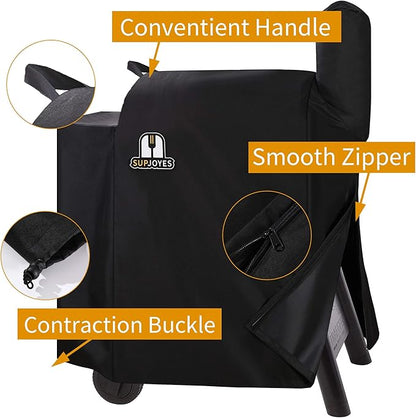 Grill Cover for Traeger Pro 22 & 575 Series, Wood Pellet Smoker Cover for Traeger, Heavy Duty Waterproof BBQ Accessories with Special Zipper Design