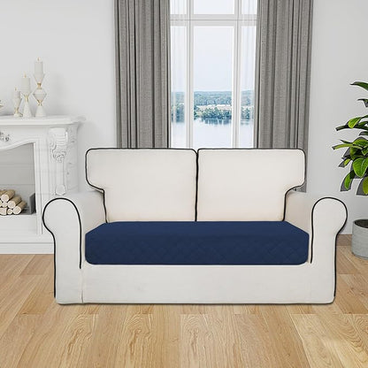 Easy-Going Sectional Couch Covers for Dogs L Shape Sofa Cover Reversible Sofa Slipcover Chaise Lounge Cover Furniture Protector Cover for Pets Dog Cat (30 x 50 inches, Navy/Ivory) | Navy/Ivory, Soft Sofa Slipcover For Dogs, Fits Left/Right Chaise Loung...