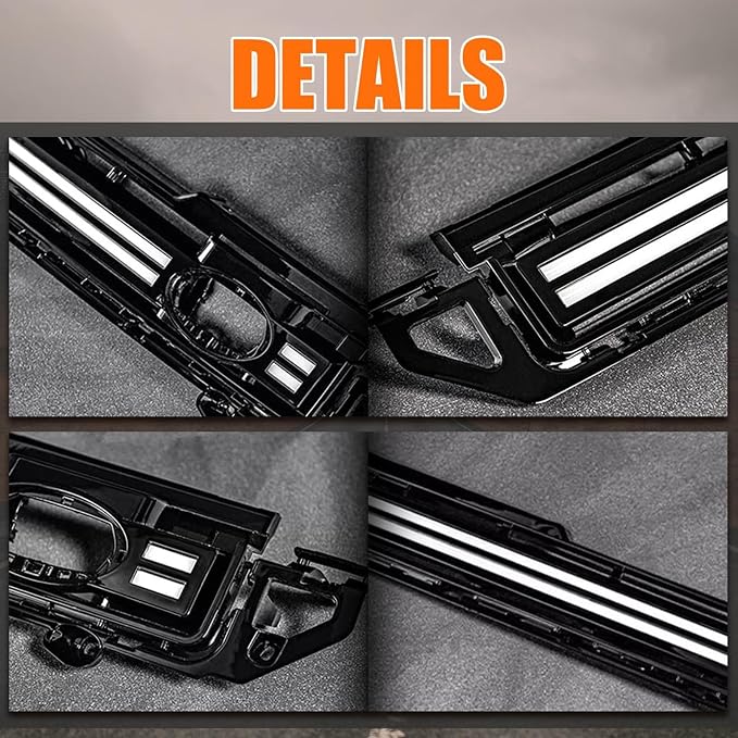 LED Grille Lights Fit for Land Rover Defender 90 110 130 2020 2021 2022 2023 2024 2025 Accessories Front Grille Trim Strips Light with Start Up Animation DRL Lighting Replacement