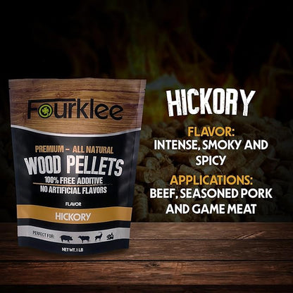 Pellets for Smoker Grill - Wood Pellets for Smoker - Smoker Pellets - Grill Pellets - Wood Pellets - pellets -6Pack 1Lb Each.
