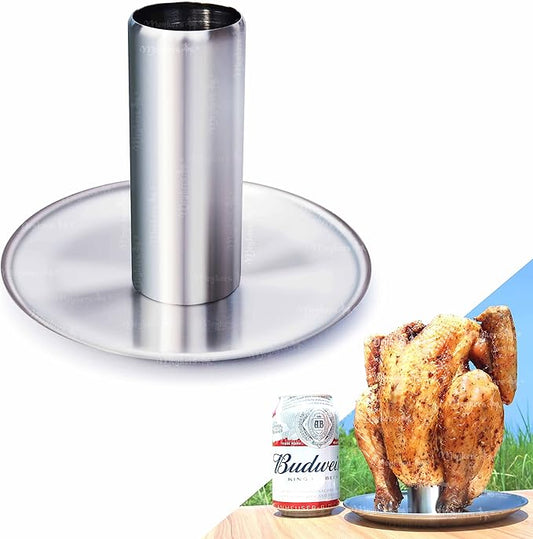 Meykers Beer Can Chicken Stand [New Upgraded] for Grill Smoker Oven | Vertical Beer Butt Chicken Holder Roaster | Made of 304 Stainless Steel Dishwasher Safe | BBQ Rack Barbeque Accessories (1 Pack)