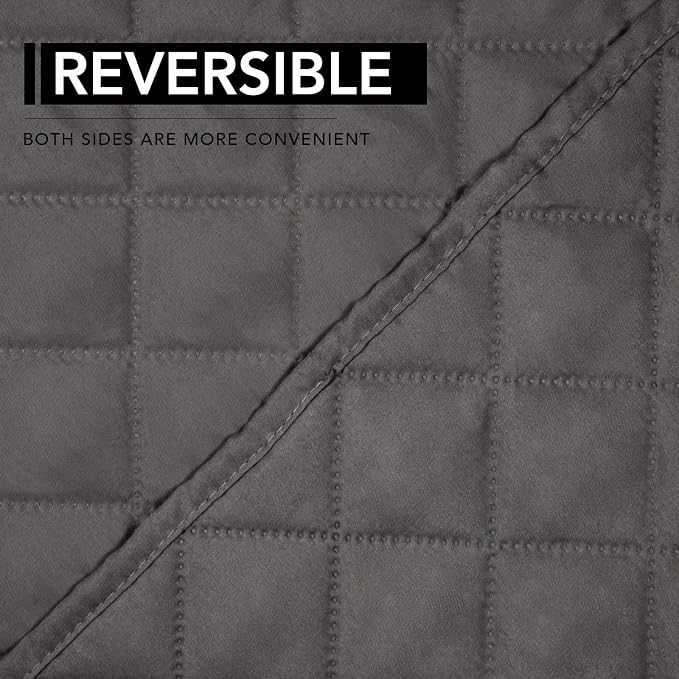 Easy-Going Reversible Couch Cover, Oversized Recliner, Gray/Gray | Machine Washable Slipcover For Dogs, Water Resistant Furniture Mat For Living Room, Non-Slip Sofa Cover, Pet Friendly