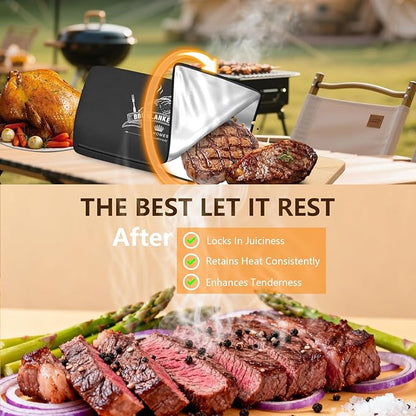 BBQ Blanket for Resting Meat, Reusable Smoker Grilling Meat Insulated Brisket Resting Blanket Bag, Smoker Meat Resting Blanket Bag for Men, Dad, BBQ Lovers, Christmas Gifts&Stocking Stuffers