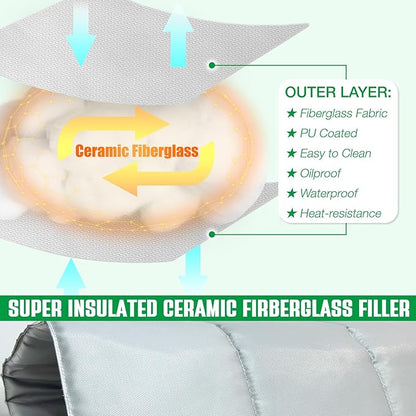 Grill Insulated Blanket for Traeger Woodridge Smoker Cover Thermal Insulation Replacement Parts Insulator Wood Pellet Grills BBQ Winter Accessory