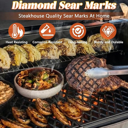 Grill Grates for Traeger Pro 34 Series Eastwood Texas Elite Cast Iron Cooking Grate Grid BAC367 HDW194 Rack BBQ Replacement Parts Wood Pellet Smoker Accessories