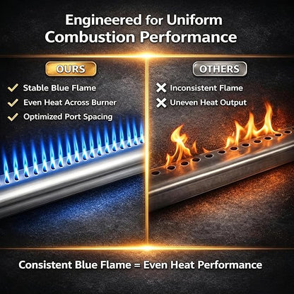 for Weber Genesis Grill Parts, 17.5" Flavorizer Bars for Weber Genesis 300 Series (Front Control), 65055 Heat Deflectors, Genesis Burners Tubes for Weber Genesis E310/ E320/ S310/ S320 Grills