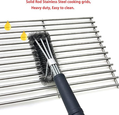 DS112 Solid Stainless Steel Cooking grids 2PK Replacement for Weber Spirit 200 Series and Genesis Silver A, Spirit E210, Spirit 500 (Side-Mounted Control) 7521 7523 9855, 15 x 11 1/4 Inch