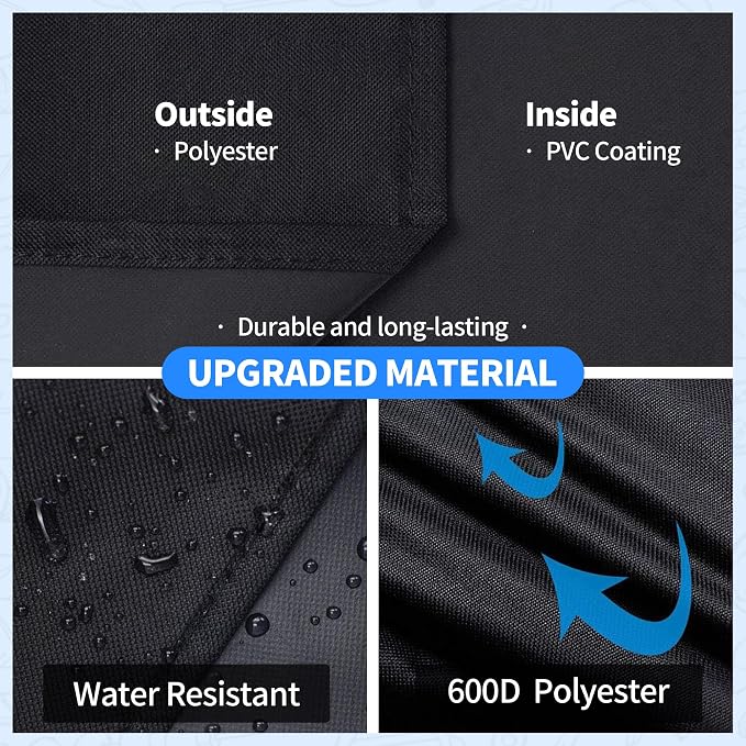 NEXCOVER Griddle Cover for Blackstone 28 Inch 2 Burner Griddle,600D Heavy Duty Waterproof Flat Top BBQ Cover for Outside,Anti-UV/Tear & Fade Resistant/Wind-Proof Gas Grill Cover with Support Pole
