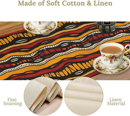 Black History Month Traditional African Tribal Table Runner Holiday Party Decoration Home Kitchen Island Dining Room Decor 13x90 Inch