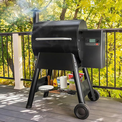Stanbroil Pellet Grill Storage Shelf, Pellet Grill Storage Basket Fits Traeger Ironwood 650 and Pro 575 Grill, Grill Accessories to Add Storage Space