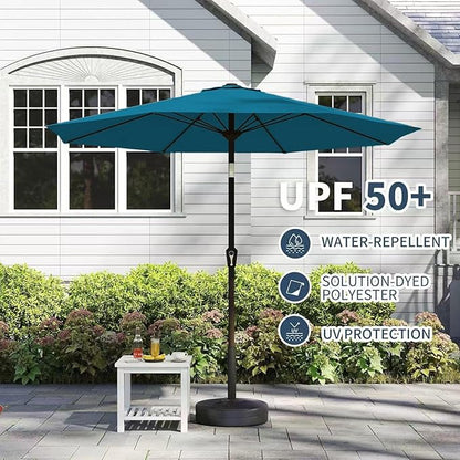 PatioKingdom 11FT Patio Umbrella,Outdoor Umbrella with Push Button Tilt and Crank,Market Table Umbrella with 8 Sturdy Fiberglass Ribs UV Protection