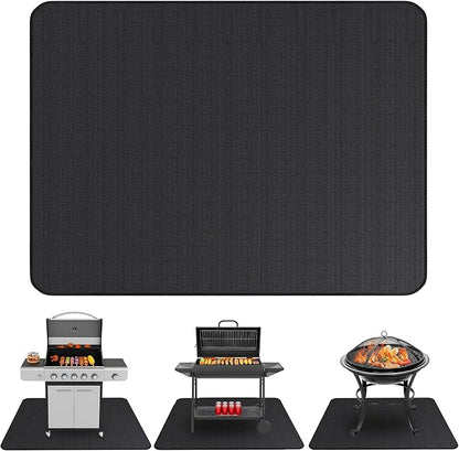Under Grill Mats for Outdoor Grill (60 x 400 inch) Double-Sided Mat for Under Fire Pit Mat the Perfect Grill Matt for Outdoor Grill Deck Protector and BBQ Matt for Under Grill Mat for Deck
