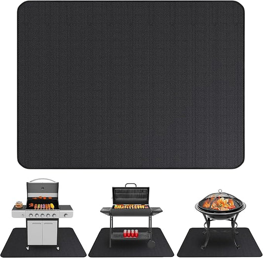 Under Grill Mats for Outdoor Grill (60 x 400 inch) Double-Sided Mat for Under Fire Pit Mat the Perfect Grill Matt for Outdoor Grill Deck Protector and BBQ Matt for Under Grill Mat for Deck