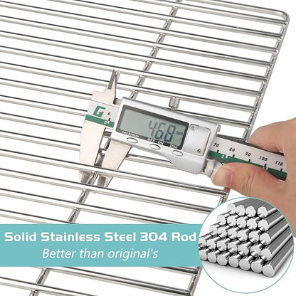 Grill Grates for Pit Boss PTG 150 Series Navigator Pro Series II Portable Wood Pellet Smoker Replacement Parts Pitboss PB150PPS PB150PPG Cooking Grid Portable Stainless Steel Smoking Rack Accessory