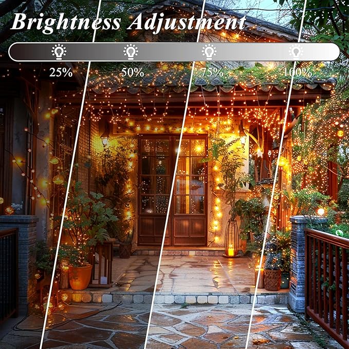 LitHome Color Changing Christmas String Lights Connectable, 35 Colors 66Ft 200 LED Red White and Blue String Lights Outdoor with Remote, 4th of July Light Plug in for Tree Party Independence Day Decor