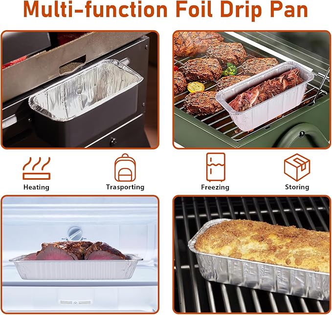 60 Pack Grease Cup Liners Compatible with Blackstone Griddle 5017 - Disposable Aluminum Foil Drip Pan Grease Catcher Cup Liner for 17, 22, 28, 36 Inch | Disposable;Heavy duty;Multipurpose;Wide compatibility;Easy to use;Easy to clean;Large capacity