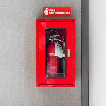 Fire Extinguisher Sticker for Business - Office, Commercial, Landlord (Short Term Rental) - High Visibility Fire Extinguisher Sign for Safety and Compliance. Size 6" x 2", 20 Labels