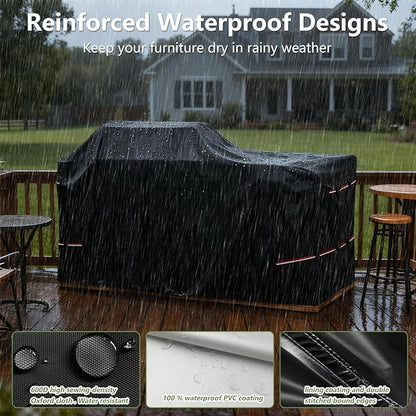 86 Inch Island Grill Cover - 600D Heavy Duty Waterproof All Weather Protection Extra Large Grill Covers,Island with Left/Right Grill Head,Grill Cover for Outdoor Grill,BBQ Cover