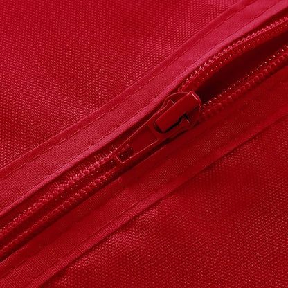 SARAFLORA Outdoor and Indoor Tablecloth -60x102 inch Red, Wrinkle Free Washable Waterproof Table Cloth with Umbrella Hole and Zipper Rectangle Table Cover for Spring/Summer/Patio/Picnic/BBQS/Party