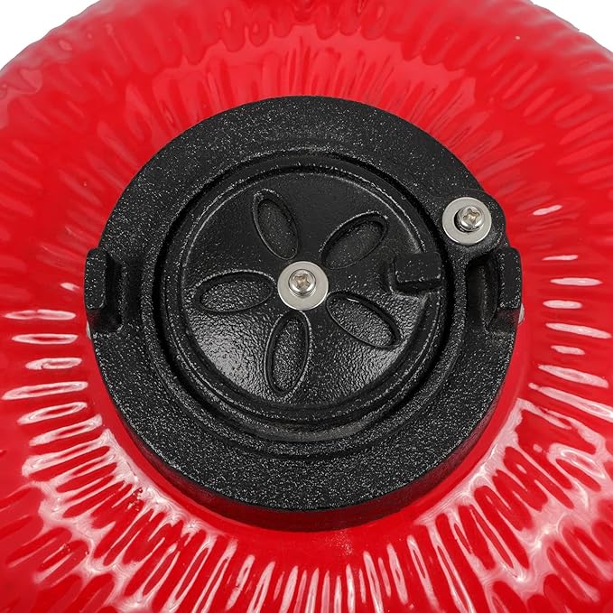 13in Round Ceramic Charcoal Grill Orange