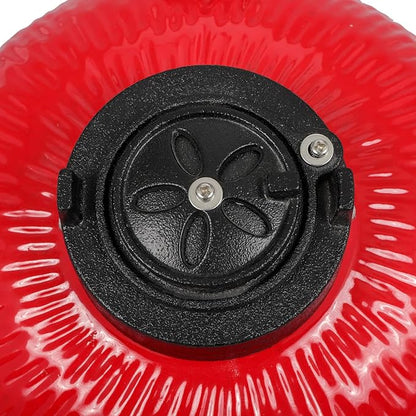 13in Round Ceramic Charcoal Grill Orange