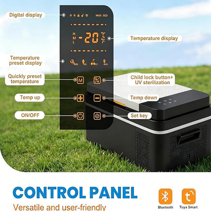 Simple Deluxe 12 Volt Refrigerator, 21QT Single Zone Electric Cooler, Car Fridge -4℉-68℉, Portable Refrigerator 12/24V DC 100-240V AC, Portable Freezer for Travel RV Camping Boat Home