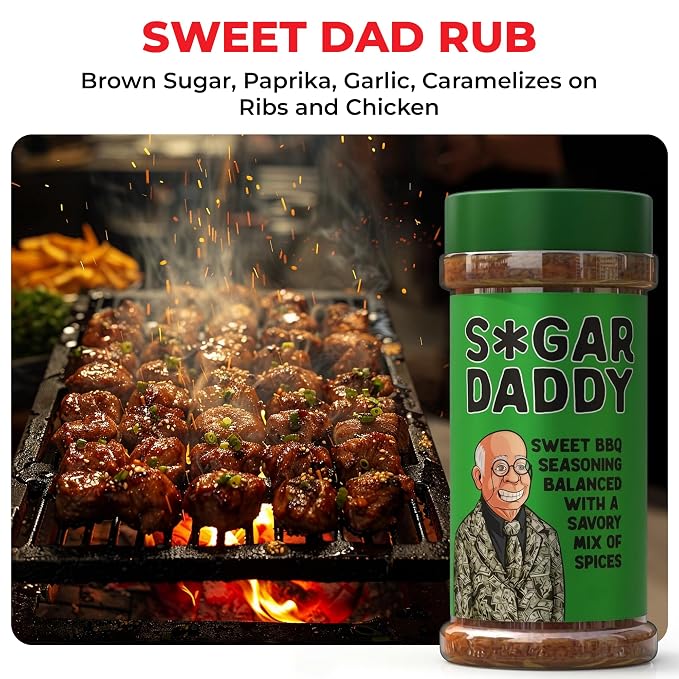 BBQ Rub Dads Gift Set, 3 BBQ Seasoning,BBQ Grill Rub Perfect Gifts for Mens | 3 Bold Barbecue Rubs (Sweet, Spicy & Smoky Blends), Fathers Day Birthday gifts for Men