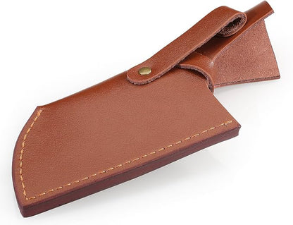 Zassenhaus Keeper Chef's Knife 9.8-inch, Handmade Blade Steel with Hole, Pakka Wood Handle with Leather Sheath, for Kitchen or Outdoor Chef's, Boning, Chopping Knife