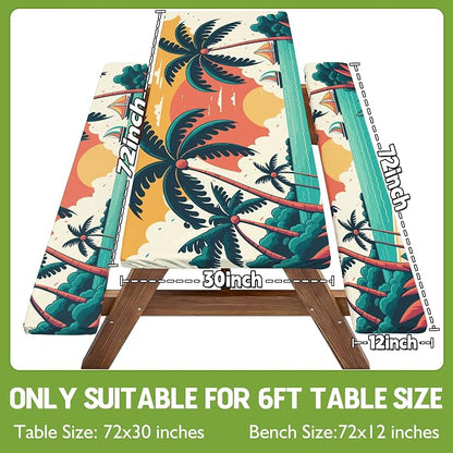 Picnic Table Cover with Bench Covers Table Cloth Tablecover Camping Essentials Camp Tools Camper Ideas Outdoor Beach Summer Accessories Must Haves Motorhome Trailer Road Trip Tent Rv Travel Supplies